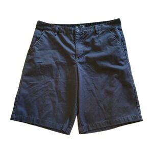 Blue Crown Men's Size 38 Blue Chino Shorts Flat Front